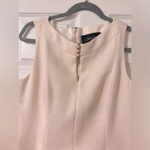 Chelsea Rose Dress Sleeveless Shift Ivory White Gold
⁩